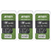 8TEN three-pack chain packaging showing brand and quantity for easy restocking