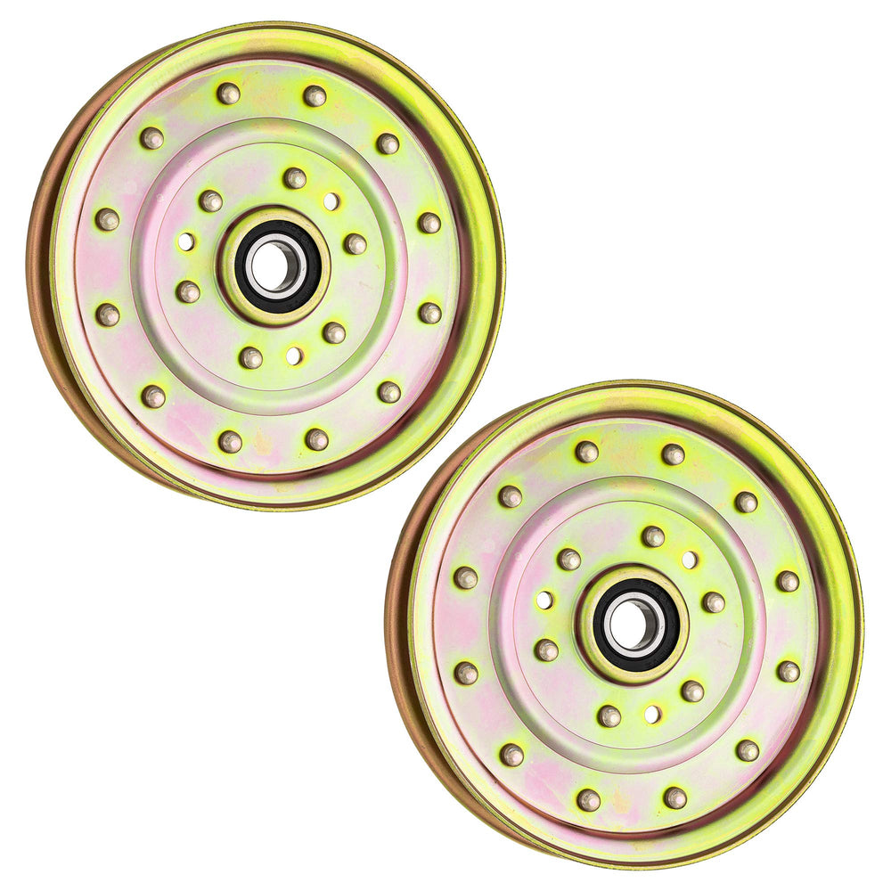 8TEN front view of flat idler pulley showing consistent fit benefit