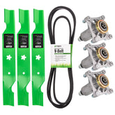 8TEN kit front packaging showing included blade spindle and belt, clear fitment benefit