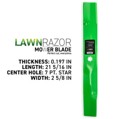 8TEN LawnRAZOR seven-point star center hole showing secure mounting benefit