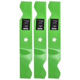 8TEN LawnRAZOR front view of 3-pack blades showing package and fitment benefits
