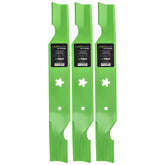 8TEN LawnRAZOR front view showing three blades and packaging, clear replacement option