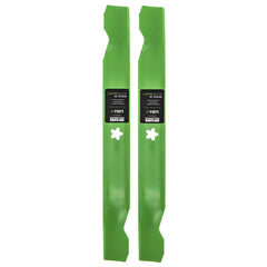 8TEN front view of two LawnRAZOR blades showing fit and finish for reliable replacement