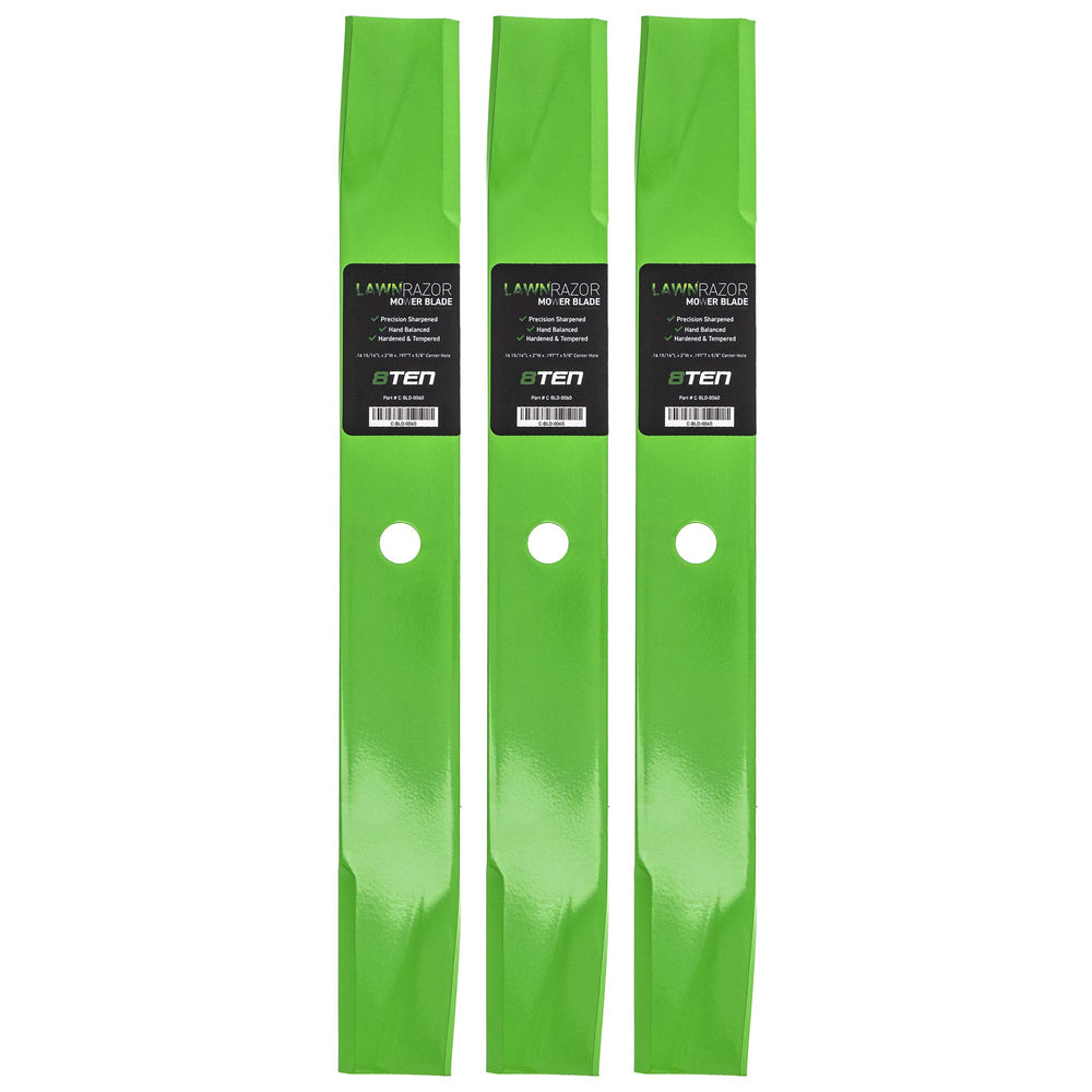 8TEN LawnRAZOR 3-pack front view showing packaging and blades for quick identification and fit