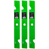 8TEN LawnRAZOR front view of three blades showing fit and finish for reliable replacements