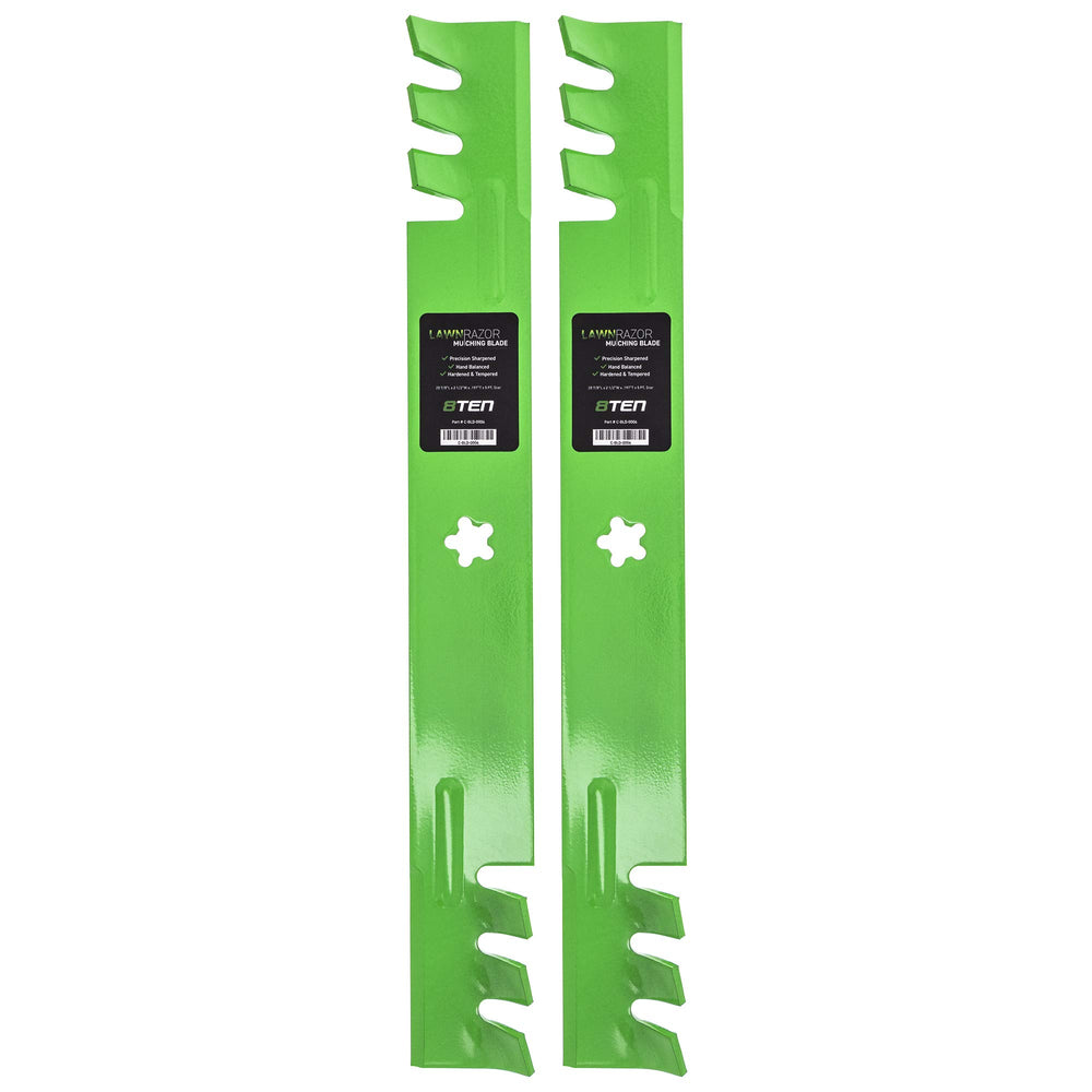 8TEN blade front view showing both blades and clear labeling for quick identification