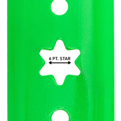 8TEN LawnRAZOR blade alongside ruler showing 29 15/16" length for precise fit confirmation