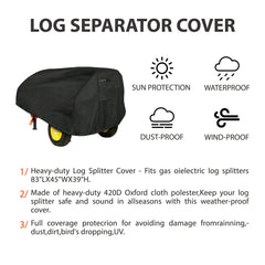 Aaaspark cover on splitter in backyard keeping equipment dry