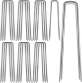 AAGUT front view of 100-pack 12-inch galvanized stakes showing durable packaging and quantity benefit