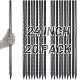 AAGUT front pack of 20 rebar stakes showing quantity and heavy-duty benefit