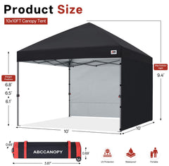 ABCCANOPY close-up of 500D polyester fabric texture showing water resistance benefit