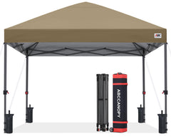 ABCCANOPY front view showing full 10x10 shade and quick shelter benefit