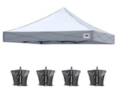 ABCCANOPY front view gray top showing durable shelter and clean appearance