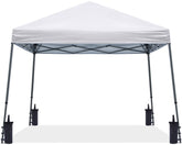 ABCCANOPY front view of white canopy showing full shelter and easy access benefit