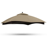 ABCCANOPY front view showing khaki canopy restoring gazebo appearance