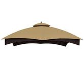 ABCCANOPY front view of beige replacement canopy showing full fit and refreshed appearance