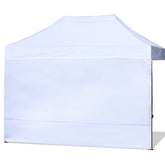 ABCCANOPY front view of white sidewall showing full coverage and neat fit