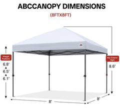 ABCCANOPY folded in wheeled carry bag for easy transport and storage