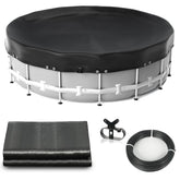 Abimars front packaging showing 8ft round cover and key specs for long-lasting protection