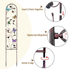 aboxoo stakes inserted in soil demonstrating stable ground anchoring