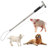 Abustle pig front view of assembled pole showing compact control and portability