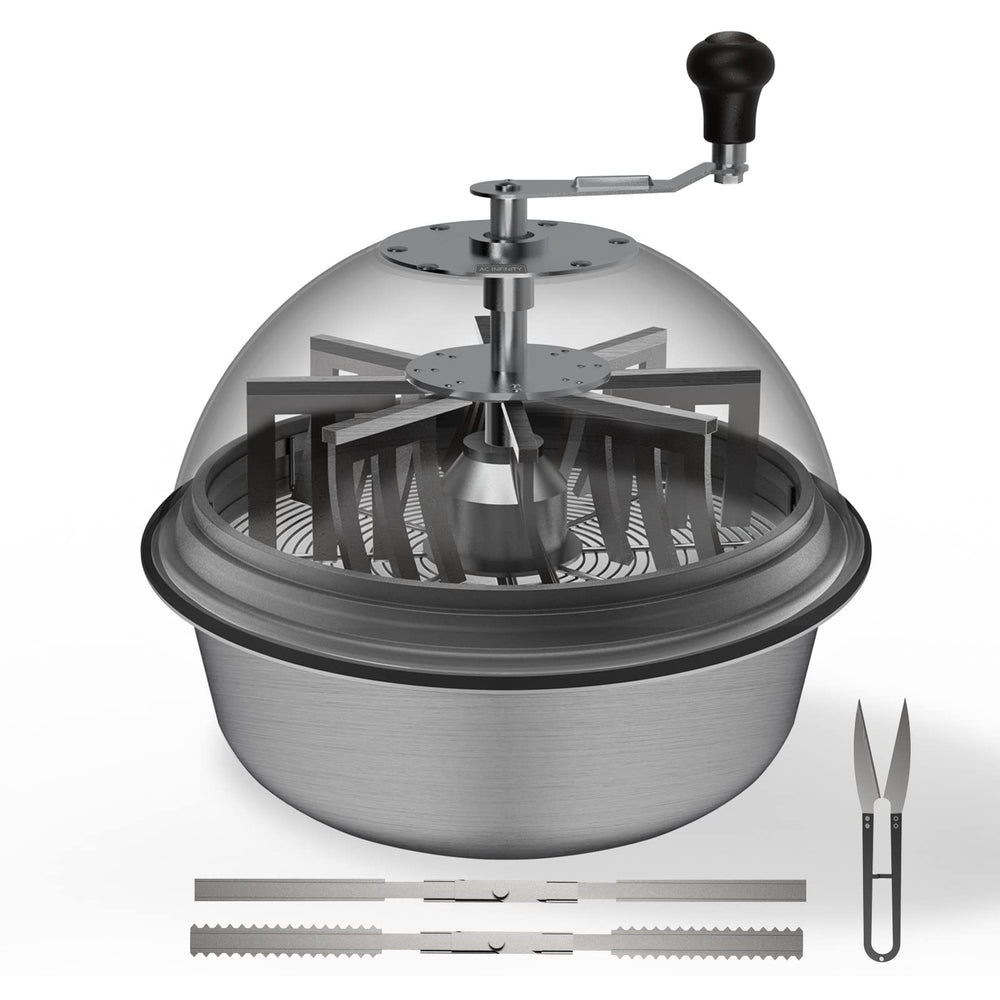 AC Infinity front view of 19-inch bowl trimmer showing compact design and benefit