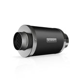 AC Infinity front view of 4-inch duct silencer showing compact profile and benefit of quieting fans