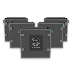 AC Infinity front view of 7 gallon square fabric pot showing roomy capacity and stability