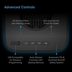 AC Infinity THERMOFORGE S7 control panel detail showing ten-level adjustment for precise output