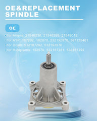 ACEBRI spindle installed on mower deck demonstrating proper fit