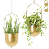 AceList gold planter front view showing clean modern shape and display benefit