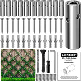 Acemaker front packaging showing 12-set trellis hubs and tools for durable installation