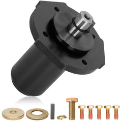 Aceur spindle assembly front view showing durable construction and easy replacement