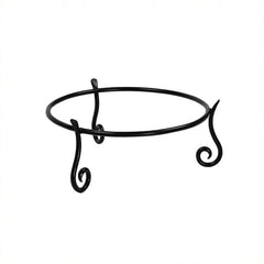 Achla Designs short stand front view showing sturdy ring and curled feet, adds stable display