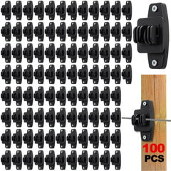 Acshio front packaging showing 100 insulators and screws for bulk fencing