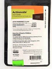 Actinovate 2oz bottle front label showing brand and product information for organic disease control