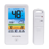 AcuRite front display showing color LCD and readable forecast, easy planning benefit