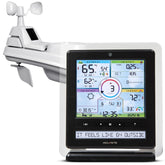 AcuRite Iris front display showing colorful weather readouts and quick glance clarity