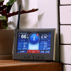 AcuRite outdoor sensor assembly demonstrating wireless connectivity and durability