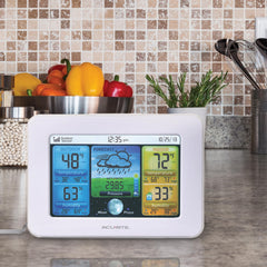 AcuRite outdoor sensor close-up showing durable casing and accurate environmental sensing
