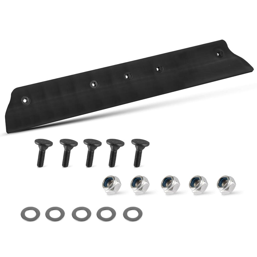 Adabuing scraper bar front assembly showing mounting points and durability benefit