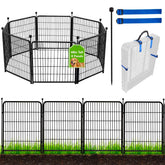 ADAVIN front view of 8-panel fence set showing full height and finish for durable garden borders