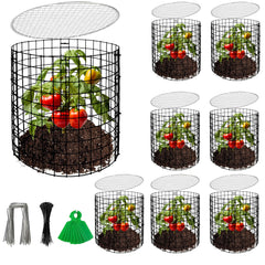 Adnee front view of assembled plant cage showing protection and airflow