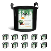 ADORMA front view of 5-gallon grow bag showing durable shape and capacity benefit