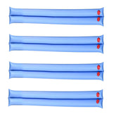 Adozsb front view of four 8ft double-chamber water bags showing heavy-duty material and secure caps