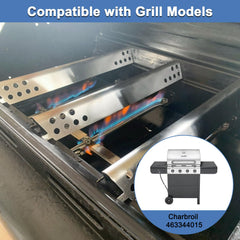 Adviace close-up of cast-iron grates highlighting heavy-duty searing surface benefit