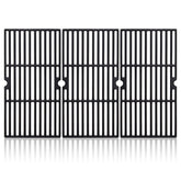 Adviace front view of three cast-iron grates showing full coverage and fit