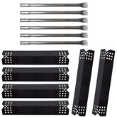 Adviace front view replacement kit showing burners and flame tamers improving grill function