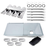 Adviace grease tray front view showing durable stainless steel and easy cleanup