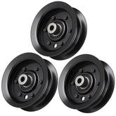 Aeagle flat idler pulley front view showing precise machining and fit benefit
